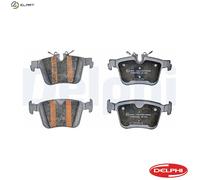 Delphi Brake Pads Set Rear Axle With Anti-Squeak Plate Without Accessories