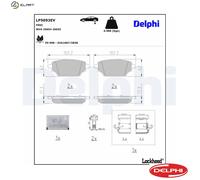 DELPHI LP5093EV Brake pad set