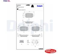 DELPHI LP5095EV Brake pad set