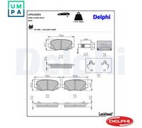 DELPHI LP5102EV Brake pad set