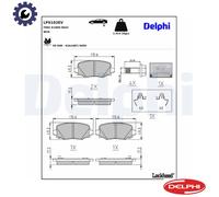 DELPHI LP5102EV Brake pad set