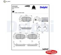 DELPHI LP5102EV Brake pad set