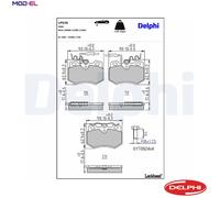 BRAKE PAD SET DISC BRAKE LP536 FOR PEUGEOT 205/Mk/II/Van/Fourgonnette/ 106 1.4L