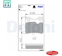 Genuine Delphi Rear Brake Pads - LP586