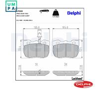Disc Brake Brake Pad Set Delphi LP599 Fits Carbodies Land Rover FX Fairway