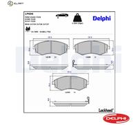 BRAKE PAD SET DISC BRAKE LP606 FOR HYUNDAI G6DT/G6AT 3.0L 6cyl SONATA III