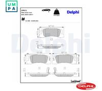 BRAKE PAD SET DISC BRAKE LP611 FOR LEXUS TOYOTA COROLLA/LEVIN/Compact/SPRINTER