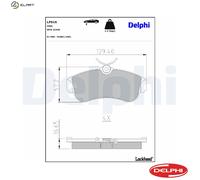 Front Disc Brake Brake Pad Set Delphi LP616 Fits Nissan Almera Primera
