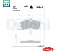 Front Disc Brake Brake Pad Set Delphi LP616 Fits Nissan Almera Primera