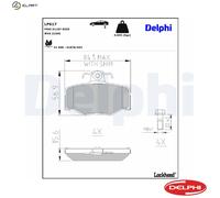 BRAKE PAD SET DISC BRAKE LP617 FOR NISSAN TINO/ALMERA SENTRA/II/Hatchback 2.2L