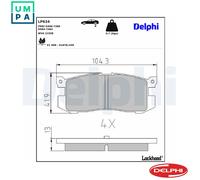 Brake pads Low-Metallic LP624 DELPHI for MAZDA FORD USA