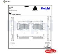 BRAKE PAD SET DISC BRAKE LP696 FOR RENAULT CLIO/II/Hatchback/Van LUTECIA 19/Mk