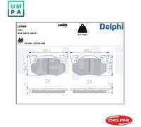 Disc Brake Brake Pad Set Delphi LP699 Fits Citroen Peugeot Renault Saxo Xsara