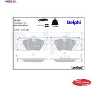 BRAKE PAD SET DISC BRAKE LP705 FOR DAIMLER XJ/40/81 AUDI 100/5000 200 90 4.0L