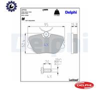 BRAKE PAD SET DISC BRAKE LP731 FOR SAAB B202XLB202LB204SB202SB204E 2.0L 4cyl