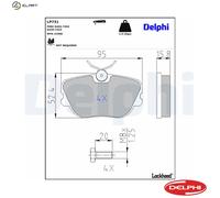 BRAKE PAD SET DISC BRAKE LP731 FOR SAAB B202XLB202LB204SB202SB204E 2.0L 4cyl