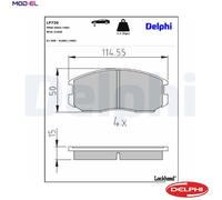 BRAKE PAD SET DISC BRAKE LP736 FOR MITSUBISHI MIRAGE/Hatchback/III LIBERO/V 1.8L