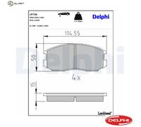 BRAKE PAD SET DISC BRAKE LP736 FOR MITSUBISHI MIRAGE/Hatchback/III LIBERO/V 1.8L