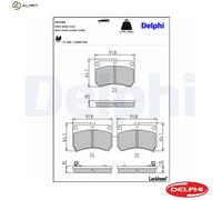 2x ✅Fits DELPHI LP0743 Brake Pad Set, disc brake LP0743 Brake pads s ⭐UK Seller⭐