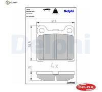 DELPHI LP76 Brake pad set