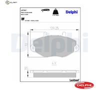 DELPHI LP767 Brake pad set