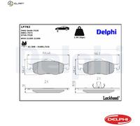 Disc Brake Brake Pad Set Delphi LP782 Fits Ford Cougar Mondeo Granada Scorpio