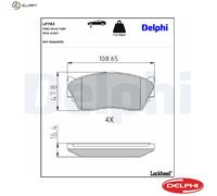 BRAKE PAD SET DISC BRAKE LP783 FOR NISSAN SENTRA/III/Hatchback SABRE PULSAR/V