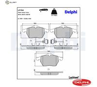 Disc Brake Brake Pad Set Delphi LP784 Fits Audi Ford Seat VW 100 A3 A4 A6 A8