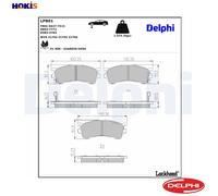 Disc Brake Brake Pad Set Delphi LP801 Fits Ford Mazda Probe 323 F/P 323 S 626