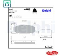 BRAKE PAD SET DISC BRAKE LP802 FOR FORD USA PROBE/II/Mk MAZDA MX-6 XEDOS 626