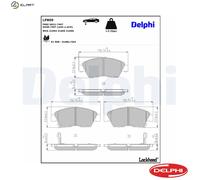 BRAKE PAD SET DISC BRAKE LP809 FOR HONDA INTEGRA/SJ/VI CIVIC/VII/FERIO/MK 1.7L