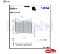 Brake pads Low-Metallic LP842 DELPHI for MERCEDES-BENZ SL S-CLASS S-CLASS Coupe