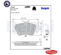 Brake pads Low-Metallic LP848 DELPHI for OPEL SENATOR B OMEGA B OMEGA B Estate