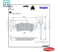 BRAKE PAD SET DISC BRAKE LP853 FOR FORD MONDEO//Mk/II/Turnier/Clipper/Rural