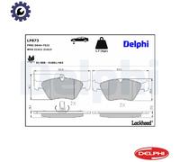 BRAKE PAD SET DISC BRAKE LP873 FOR VAUXHALL CALIBRA OMEGA CAVALIER/Mk/III 2.0L