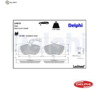 DELPHI LP875 Brake pad set