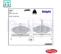 Fits DELPHI LP0877 Brake Pad Set, disc brake LP0877 Brake pads set fr ⭐UK Stock⭐