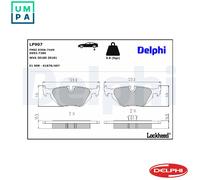 Delphi LP907 Brake Pads Set Rear With Anti-Squeak Plate Fits BMW 3 Series Z3 Z4
