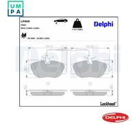 BRAKE PAD SET DISC BRAKE LP909 FOR FIAT RHW /RHK /RHM 2.0L 4cyl SCUDO Van