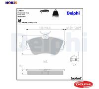 Genuine Delphi Front Brake Pads - LP918