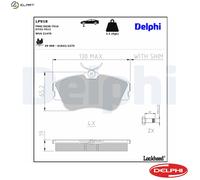 Genuine Delphi Front Brake Pads - LP918