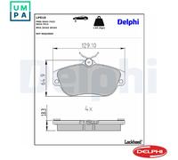 Delphi Brake Pads Front With Anti-Squeak Plate For Volvo 740 760 940 960 S90 V90