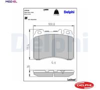 DELPHI LP929 Brake pad set
