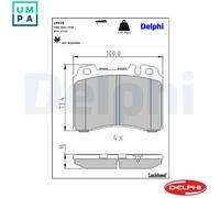 DELPHI LP929 Brake pad set