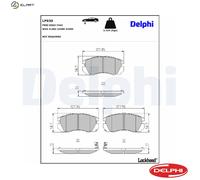 BRAKE PAD SET DISC BRAKE LP930 FOR SUBARU LEGACY//Mk/II/Station/Wagon 2.2L 4cyl