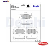 DELPHI LP930 Brake pad set