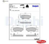 Disc Brake Brake Pad Set Delphi LP967 Fits Suzuki Grand Vitara Jimny Vitara