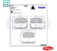 DELPHI LP975 Brake pad set