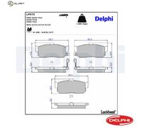 DELPHI LP975 Brake pad set