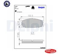 LP981 FRONT BRAKE PADS FOR MITSUBISHI CANTER